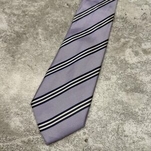 Countess Mara Silk‎ Tie Mens One Size Purple Striped Made In China Necktie 3.25"